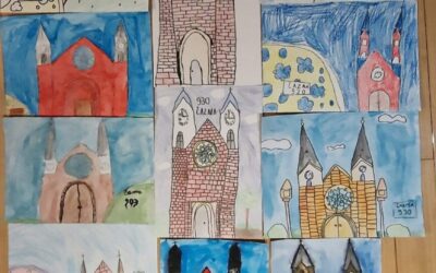 Učenici 3.b razreda sudjelovali su na likovnom natječaju “Crkve našeg grada” 