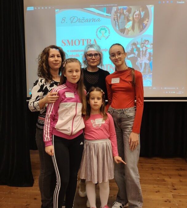 Učenice naše škole sudjelovale su na Državnoj smotri u usmenome pripovijedanju za djecu i mlade “Logos 2026.“ u Varaždinu