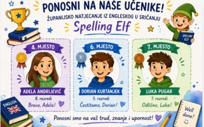 Uspjeh naših učenika na županijskom natjecanju Spelling Elf