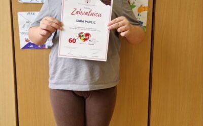 Likovni rad naše učence Sare Pavlic (3.b) osvojio je 2. mjesto